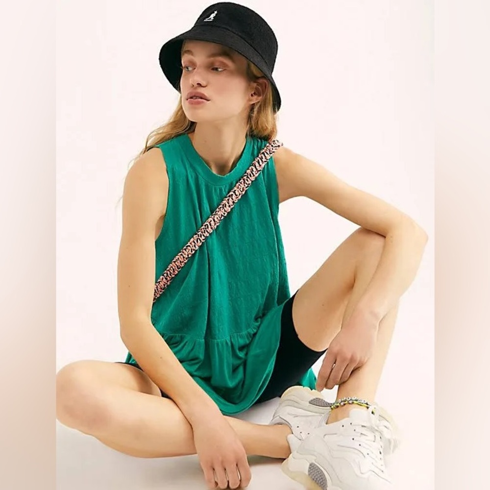 FREE PEOPLE RIGHT ON TIME TIE BACK SLEEVELESS TUNIC - Picture 10 of 11